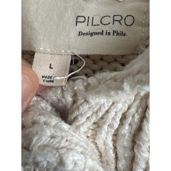 Womens Anthropologie Pilcro Western Horse Cardigan Sweater Equestrian Cream sz L - Picture 6 of 6